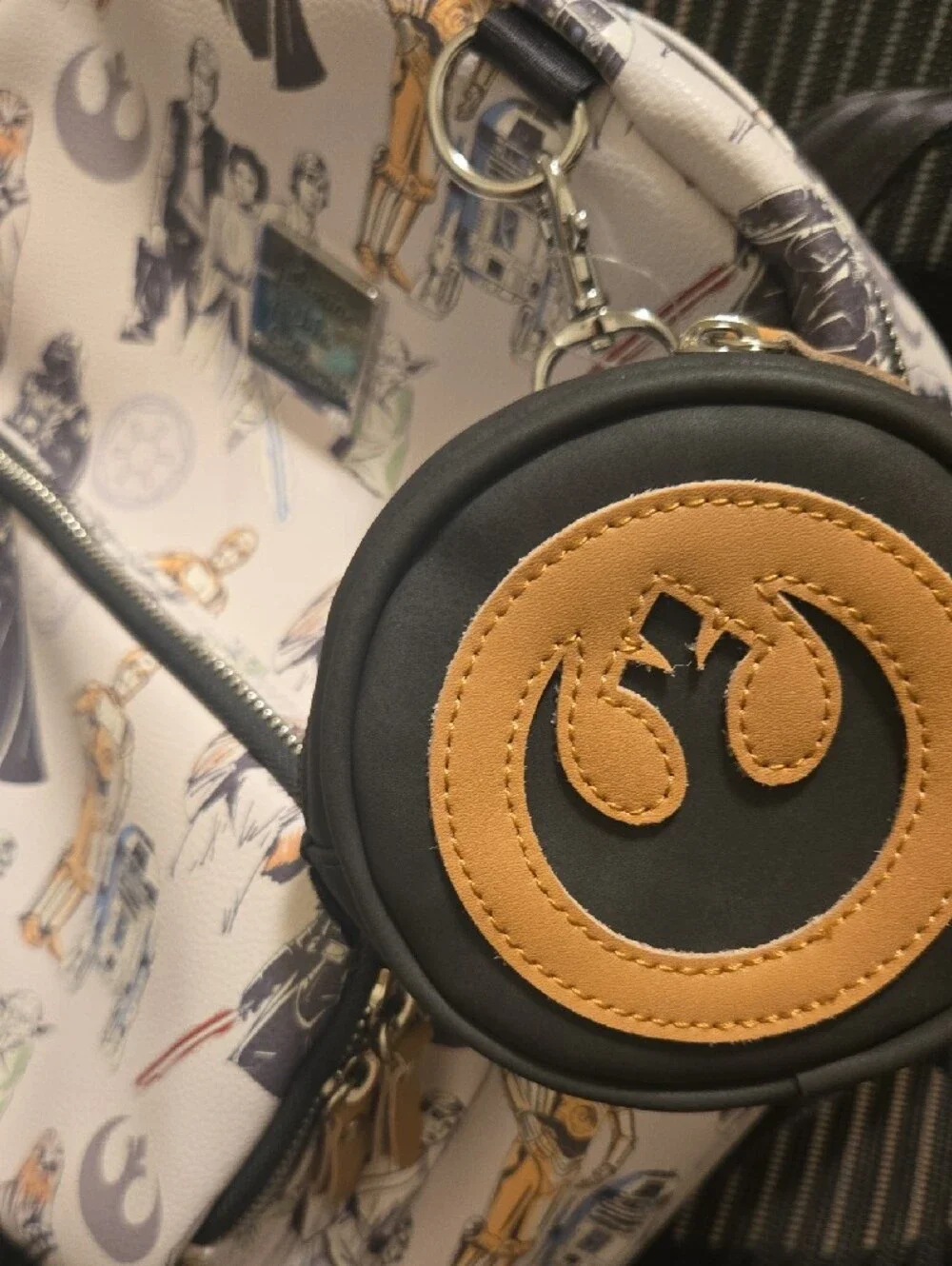 Loungefly Star Wars Character Print Mini Backpack - Cream and Black Accents